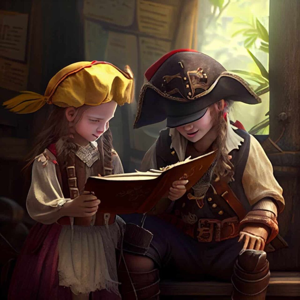 kids roleplaying as pirates