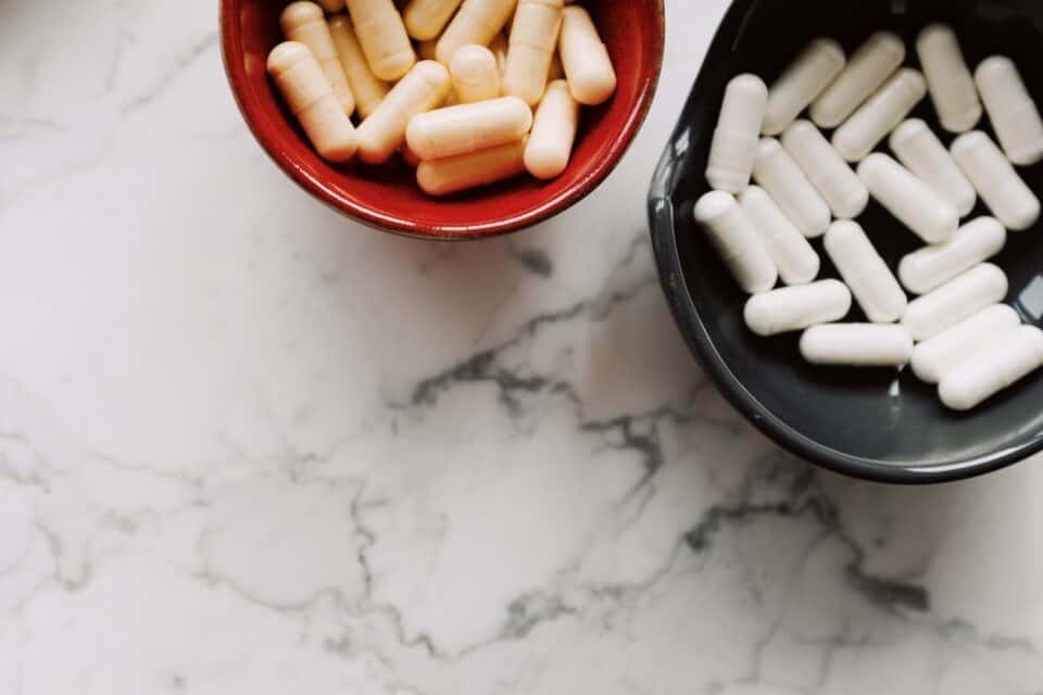 pills on a counter