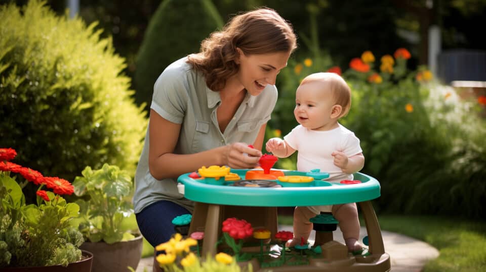 Baby Plays With Jumper Alternatives Outside