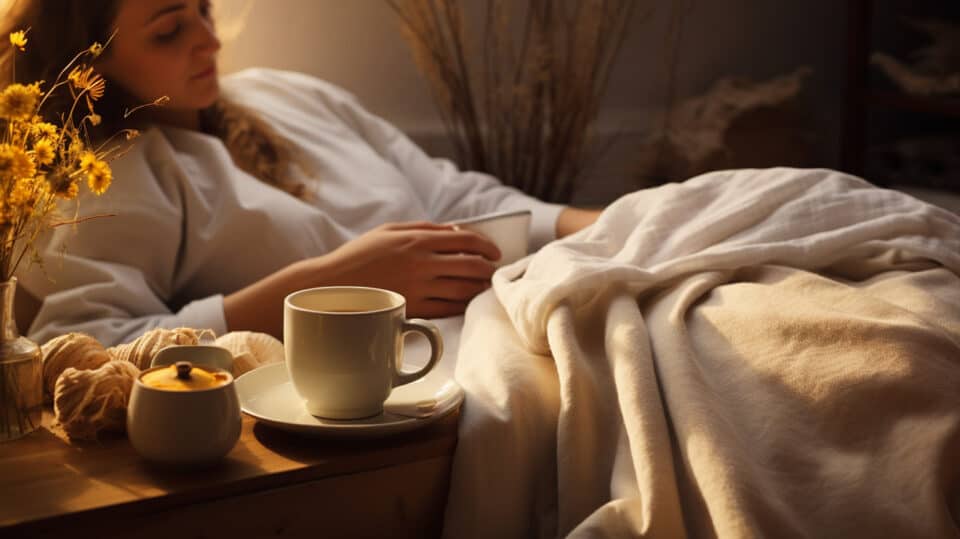 Woman Sleeps After Drinking Bengal Spice Tea