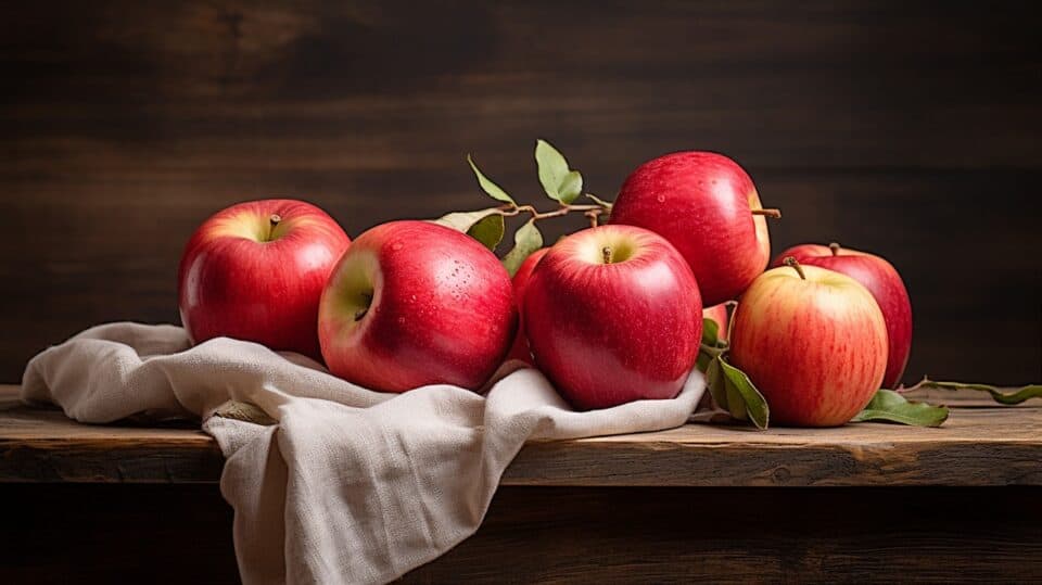 apples on a table