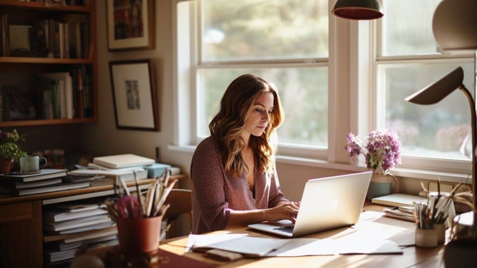 hard working mommy blogger