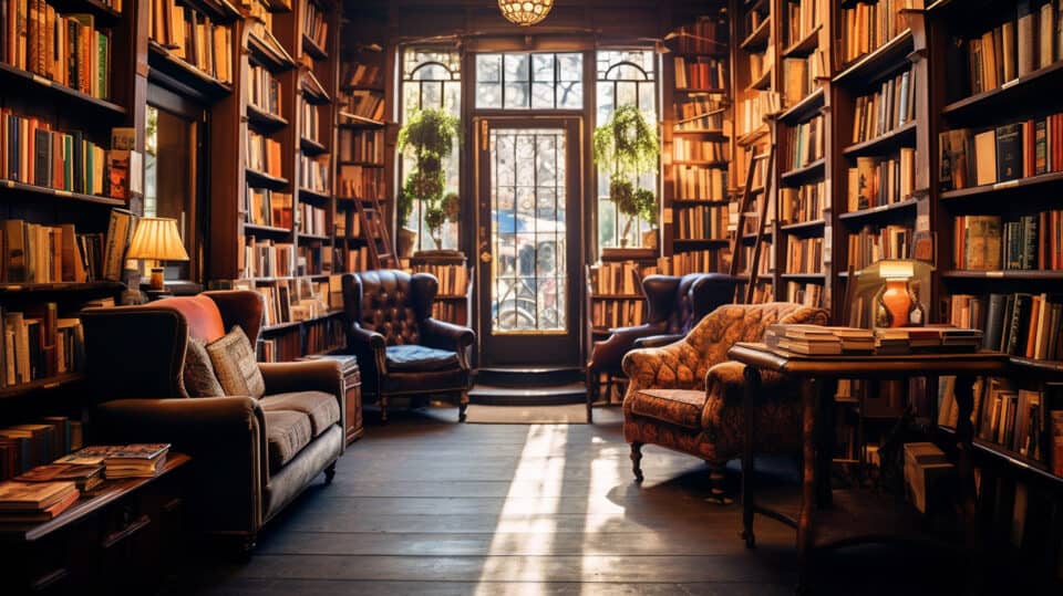 Beautiful Large Paperback Book Library