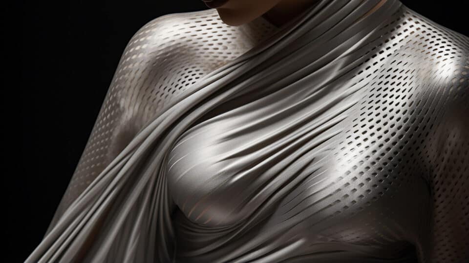 Nylon Fabric Draped Over Mannequin