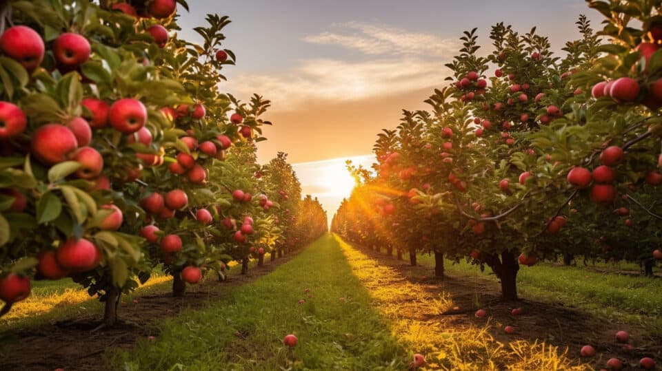 Orchard Of Sweet Gala Apples