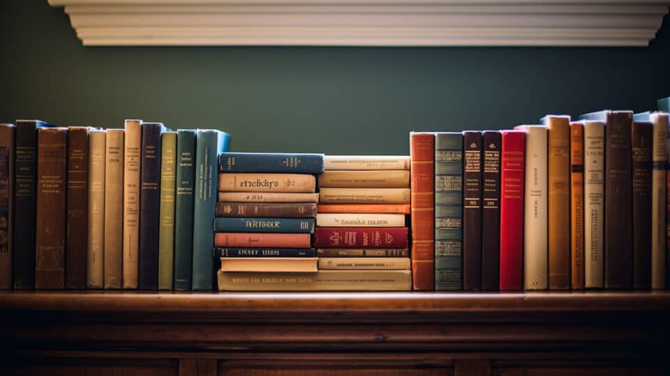 Shelf Of Beneficial Paperback Books