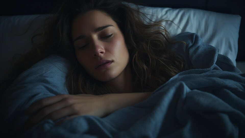 Woman Crying In Her Sleep