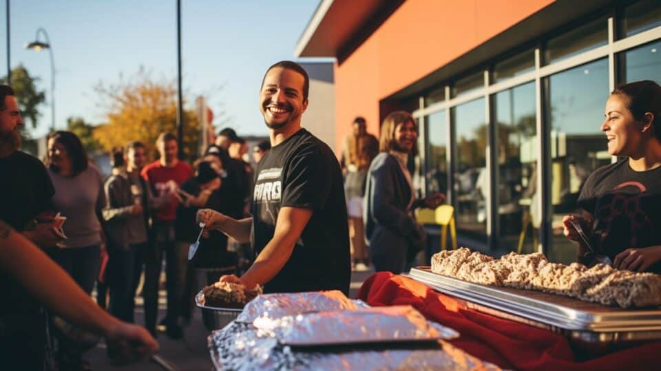 people at a chipotle fundraiser 3