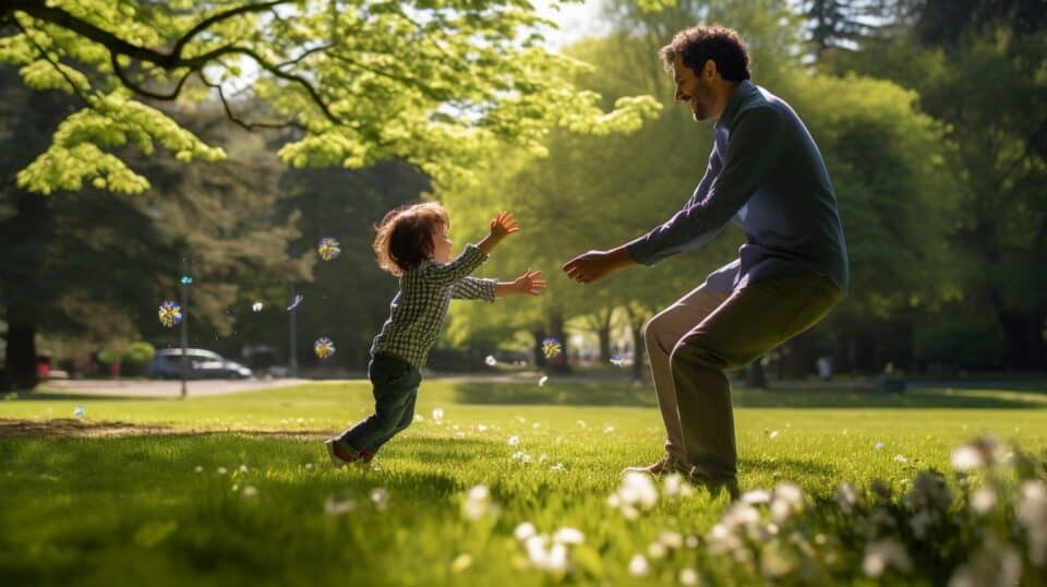 Child And Parent Enjoying Afterschool Activity