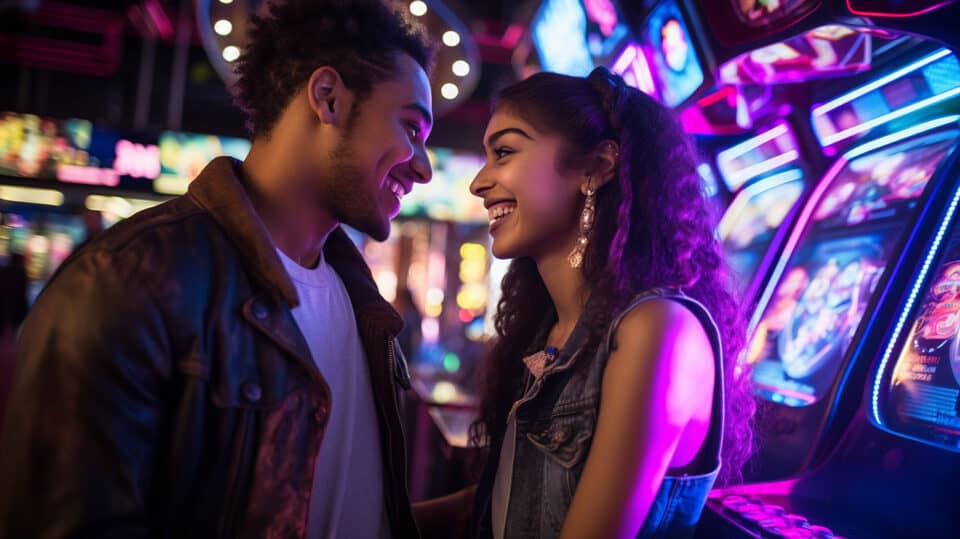 Teenage Couple Goes On Affordable First Date To Arcade