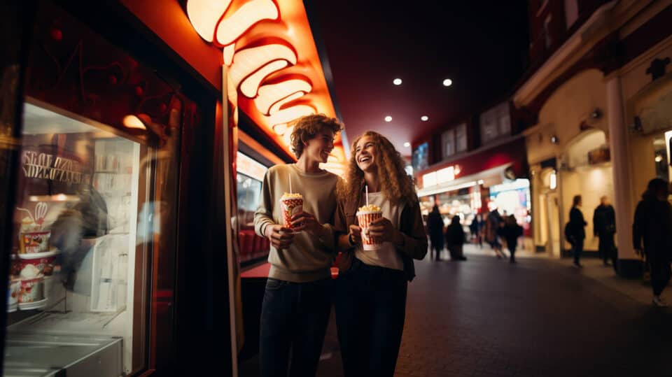 Teenagers First Date To The Movies