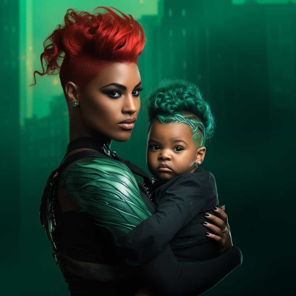 woman holding her gender neutral baby 1