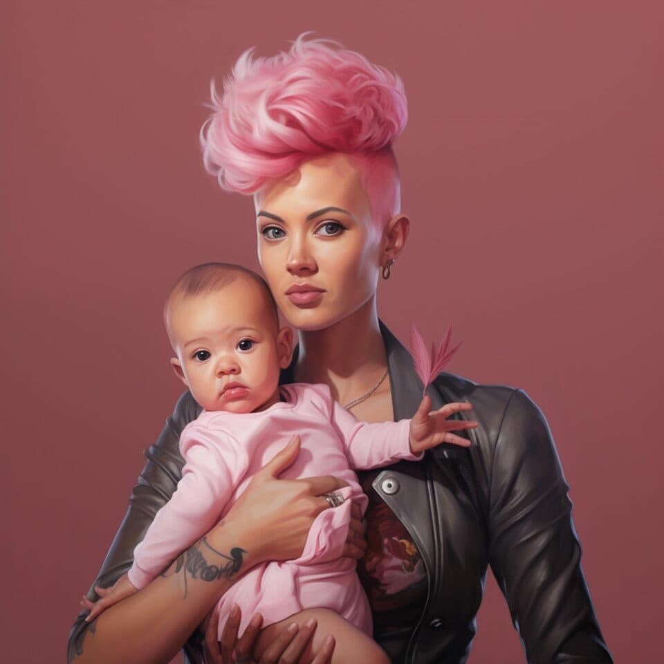 woman holding her gender neutral baby 2