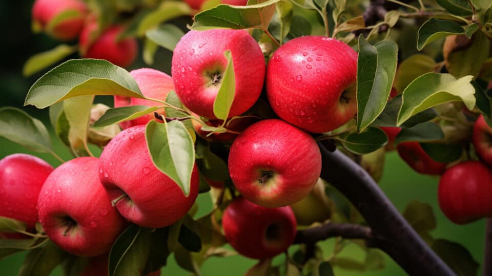 Close Up Of Sweet 16 Apple Branch