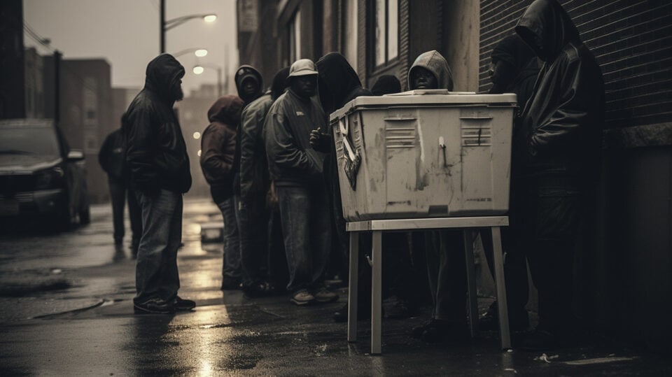 Homeless People Gathered To Vote