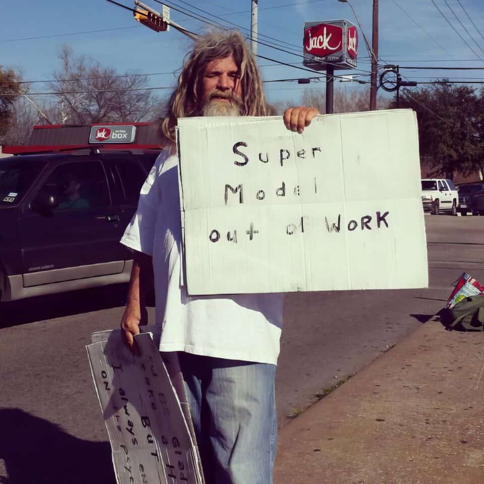 funny homeless sign example 17