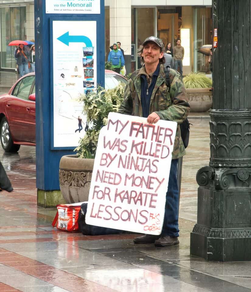 funny homeless sign example 18