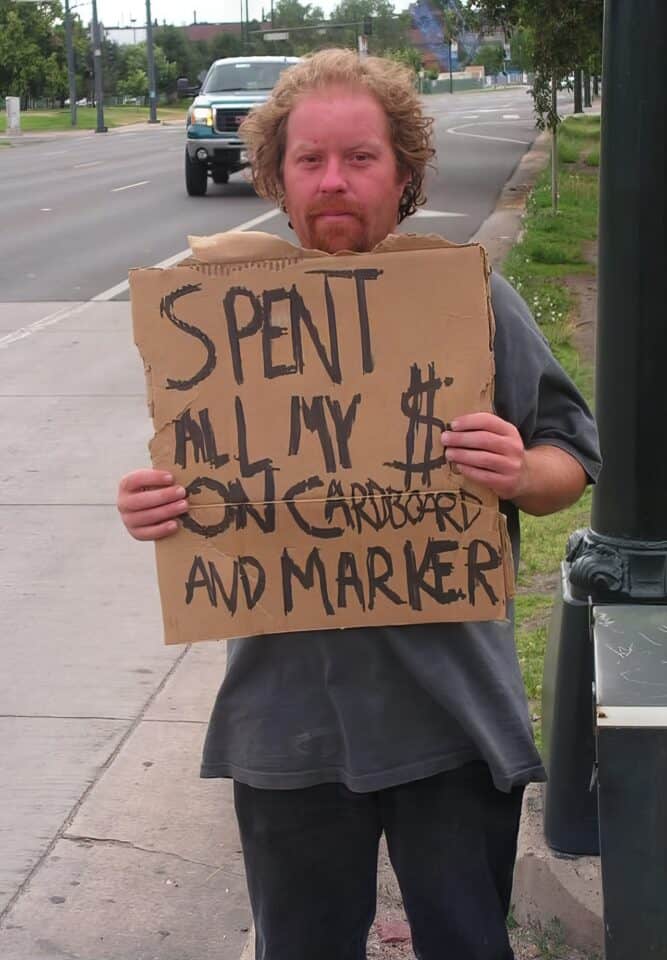 funny homeless sign example 25