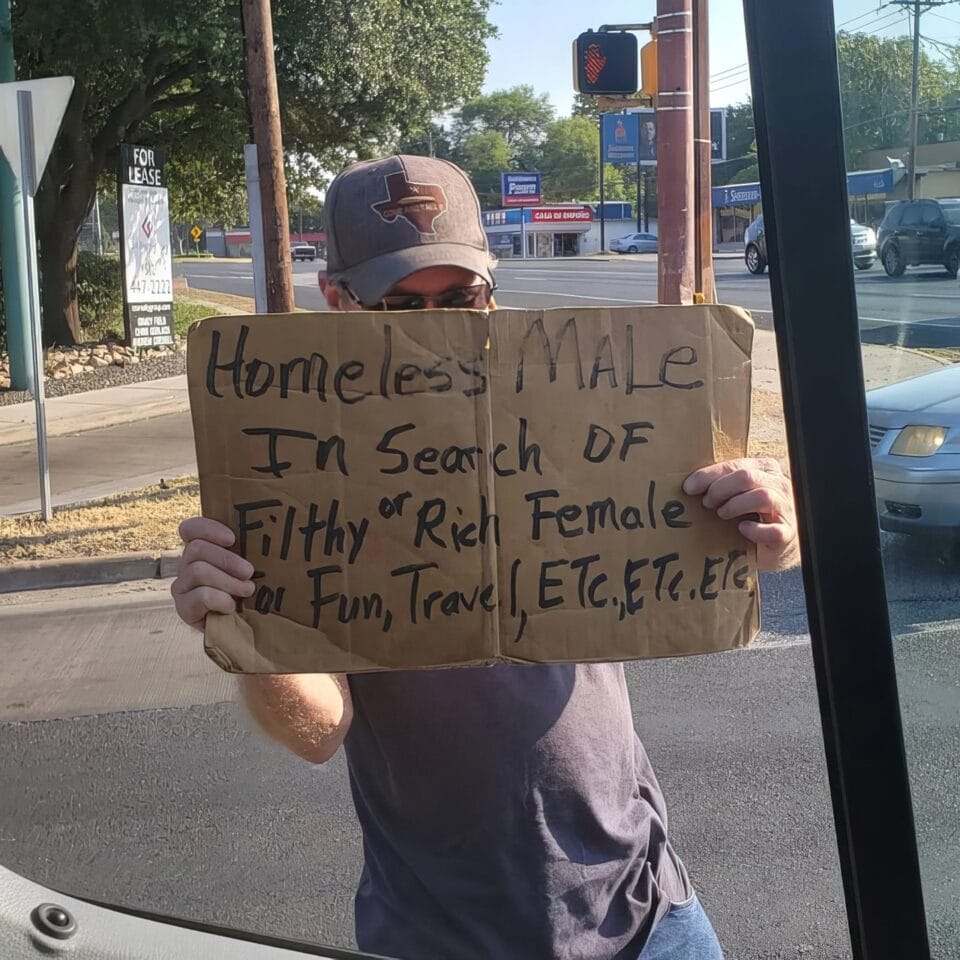 funny homeless sign example 27