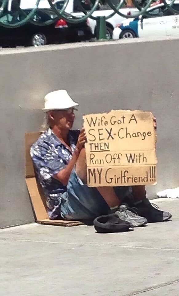 funny homeless sign example 45