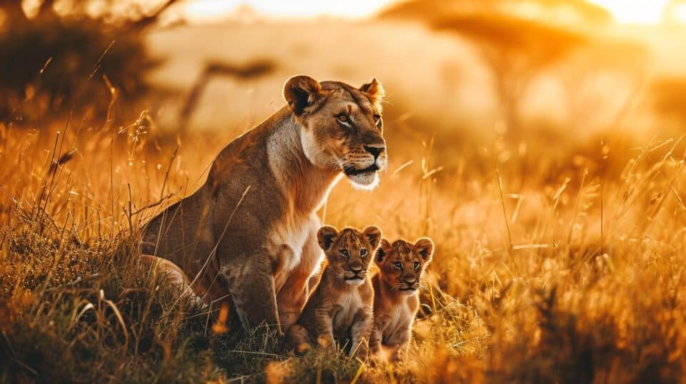 Lioness and Cubs Tattoos