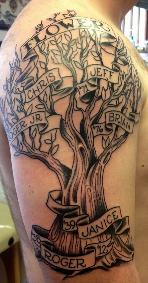 Family Tree Tattoo Ideas 15