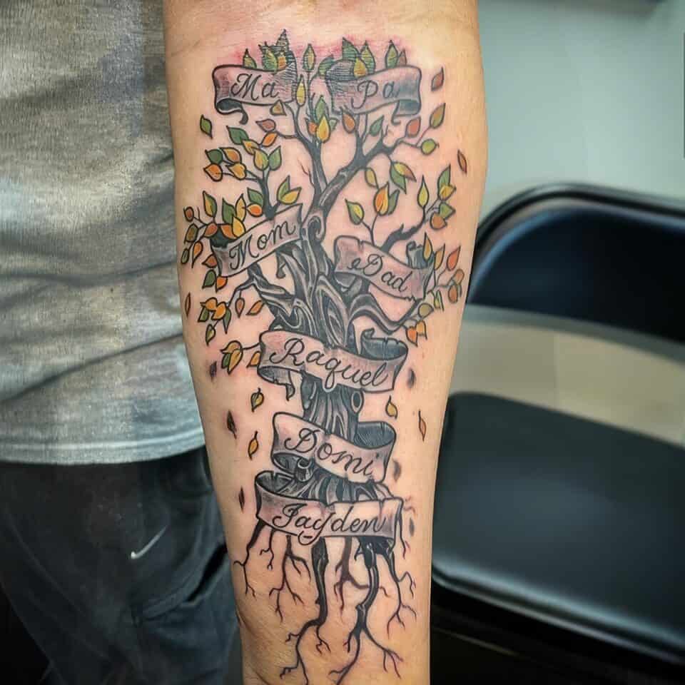 Family Tree Tattoo Ideas 62