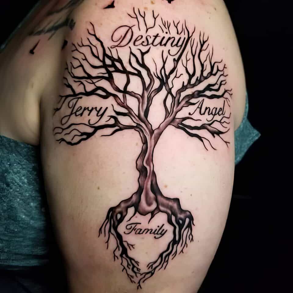 Family Tree Tattoo Ideas 91