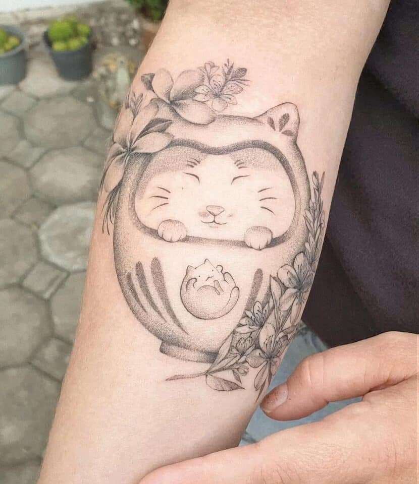 Feminine Cat Tattoos 1