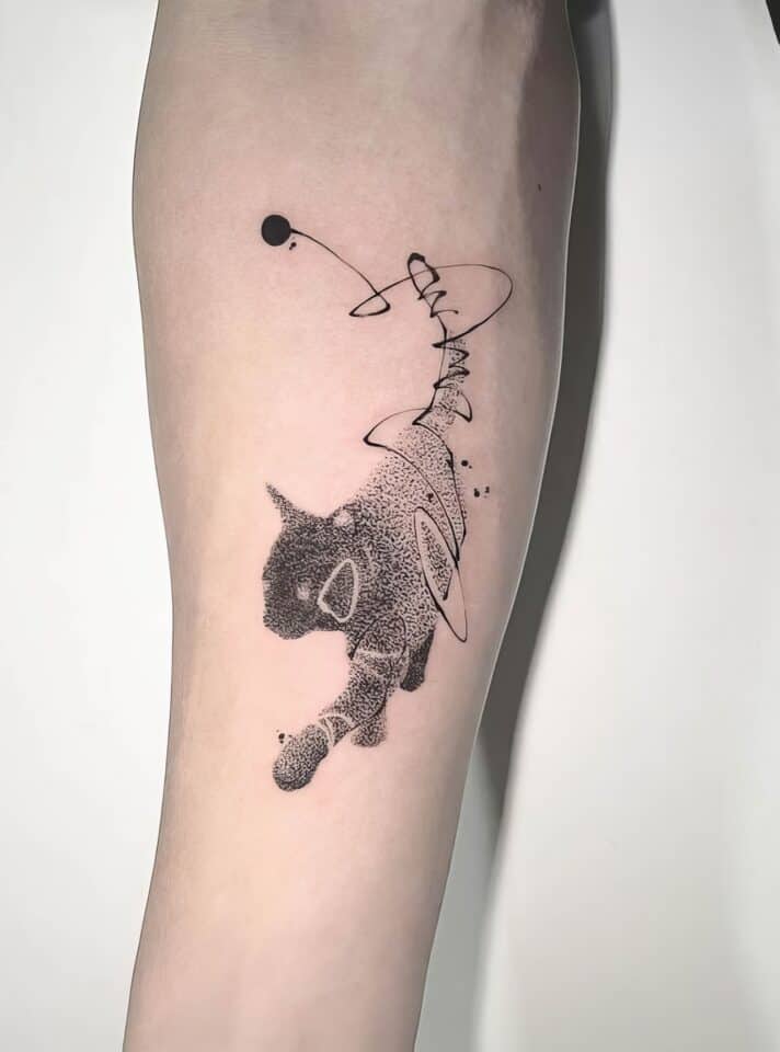 Feminine Cat Tattoos 106