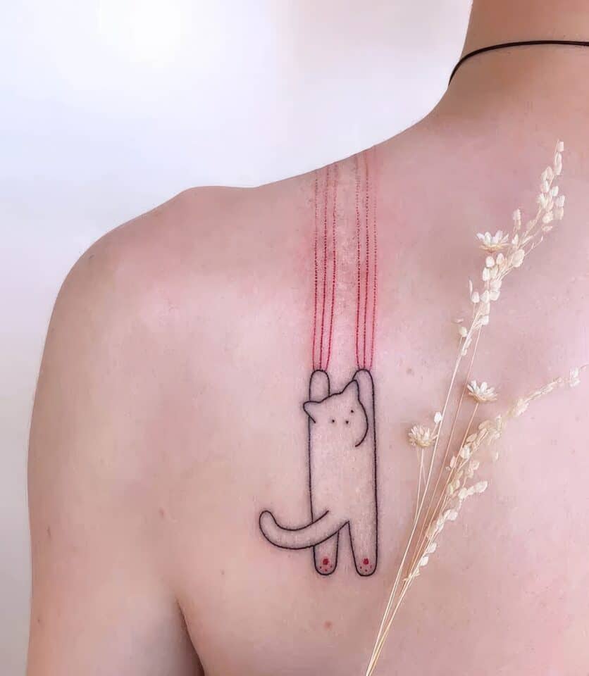 Feminine Cat Tattoos 108