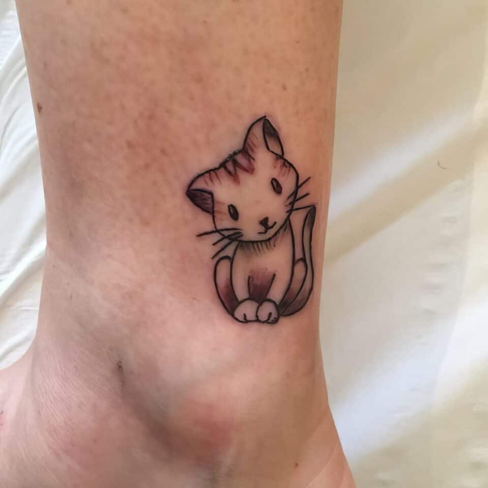 Feminine Cat Tattoos 109