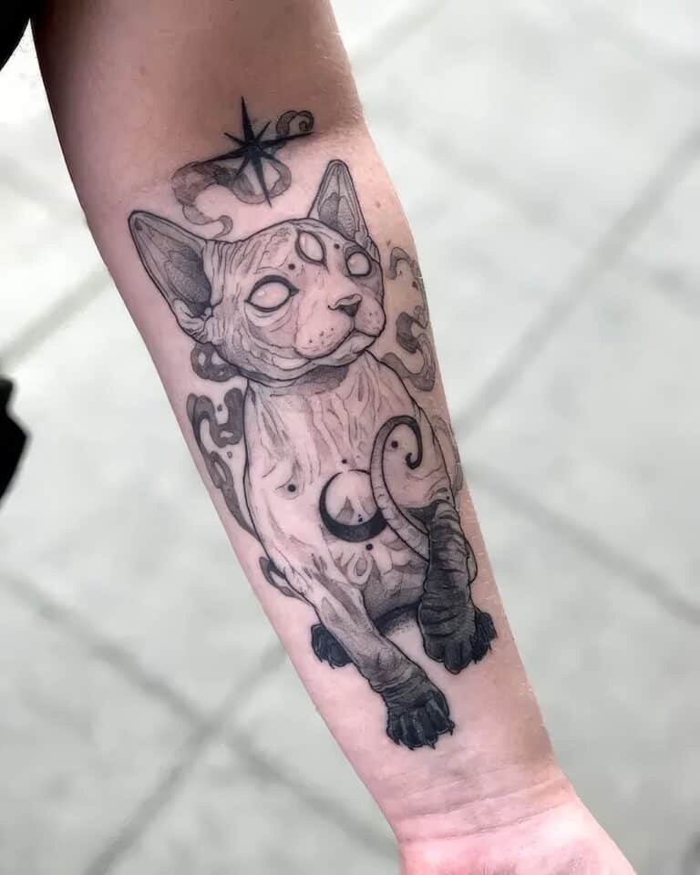 Feminine Cat Tattoos 120