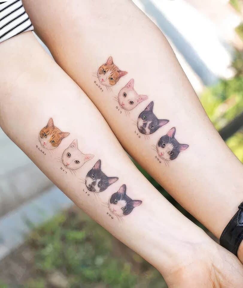 Feminine Cat Tattoos 125