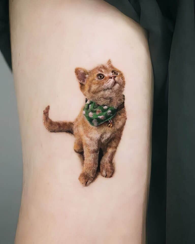 Feminine Cat Tattoos 127