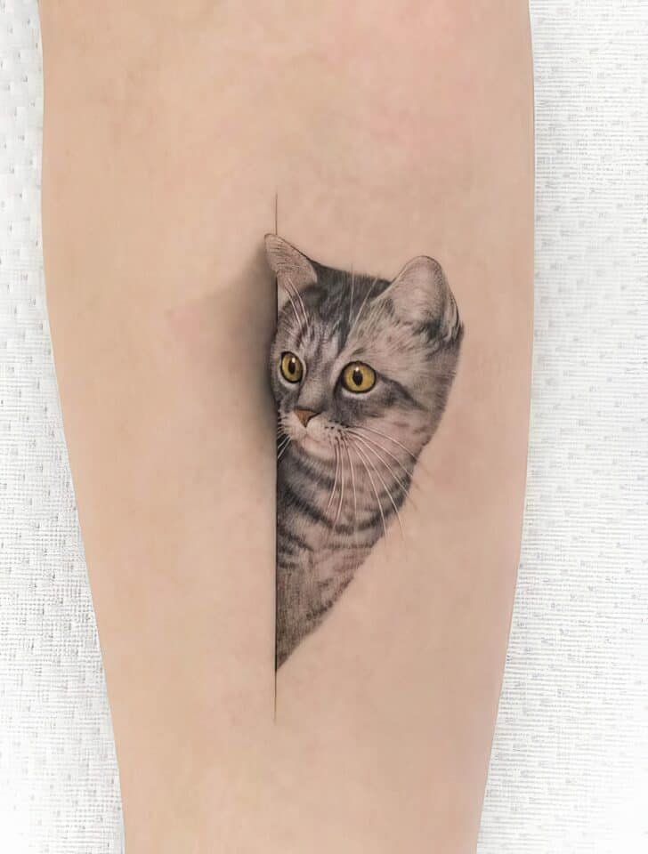 Feminine Cat Tattoos 131