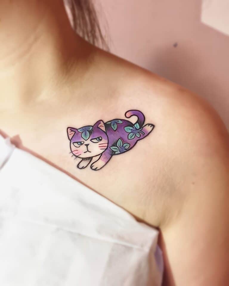 Feminine Cat Tattoos 132