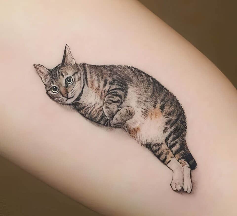 Feminine Cat Tattoos 133