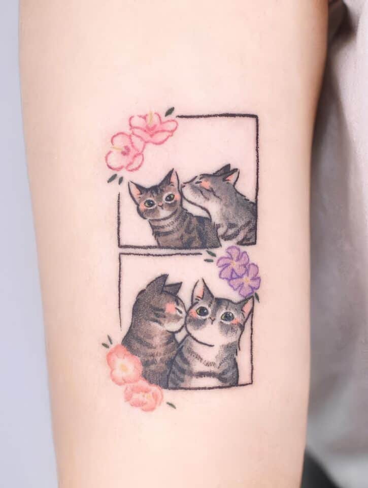 Feminine Cat Tattoos 139