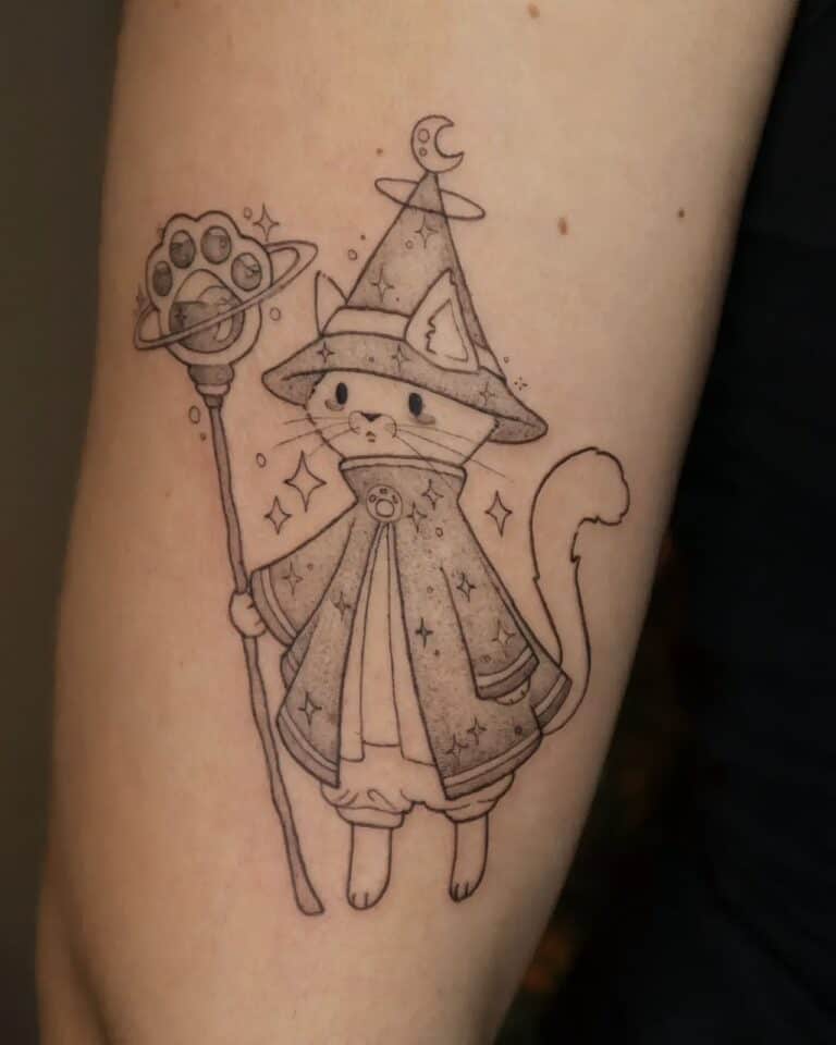 Feminine Cat Tattoos 14