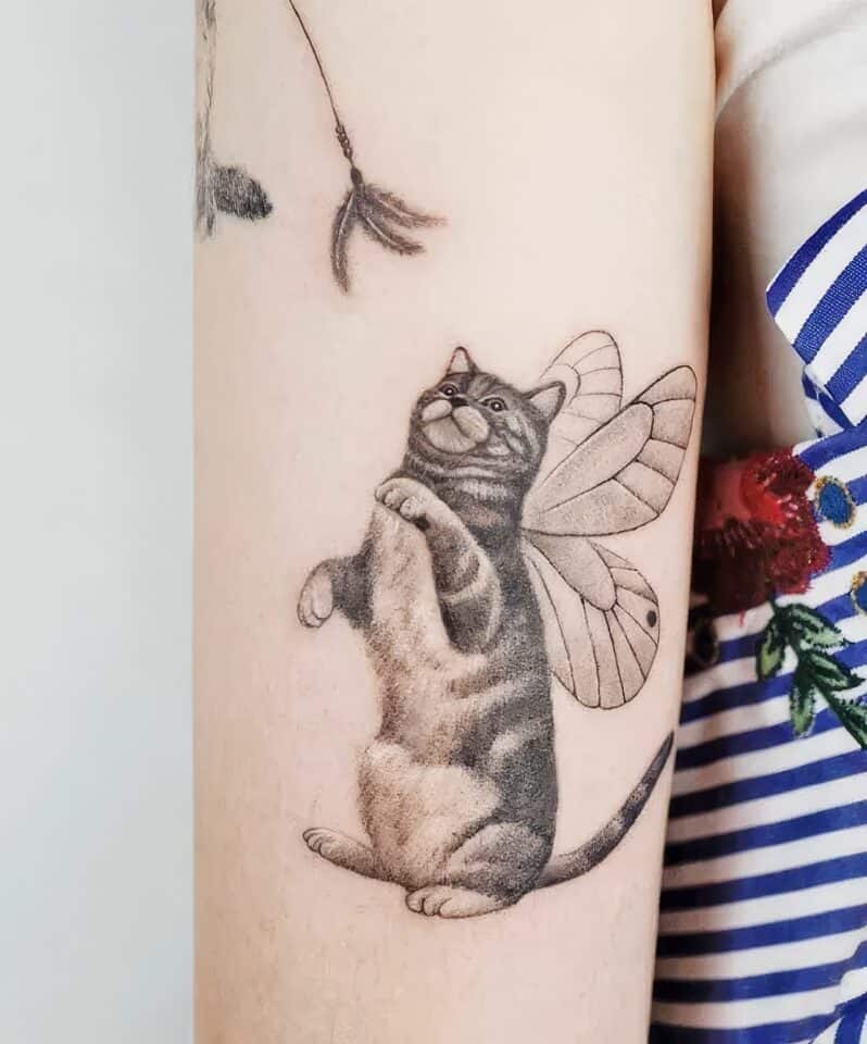 Feminine Cat Tattoos 145