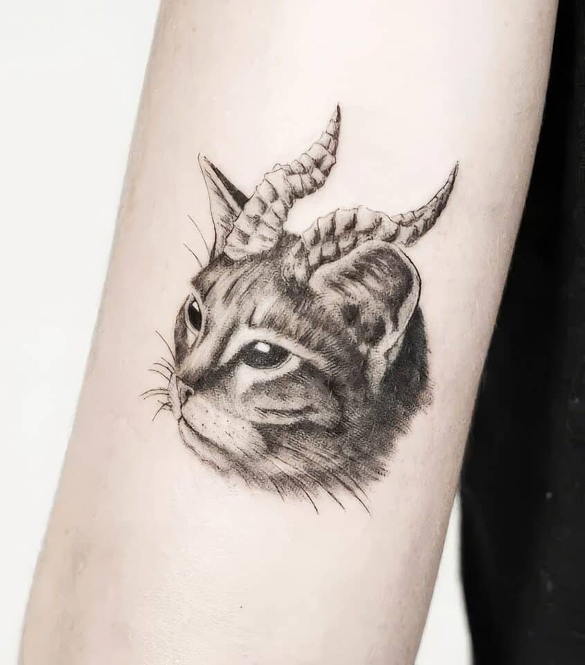 Feminine Cat Tattoos 146