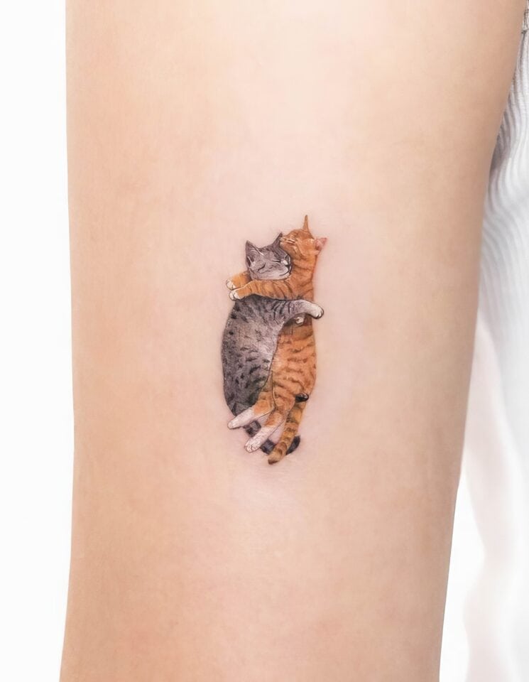 Feminine Cat Tattoos 163