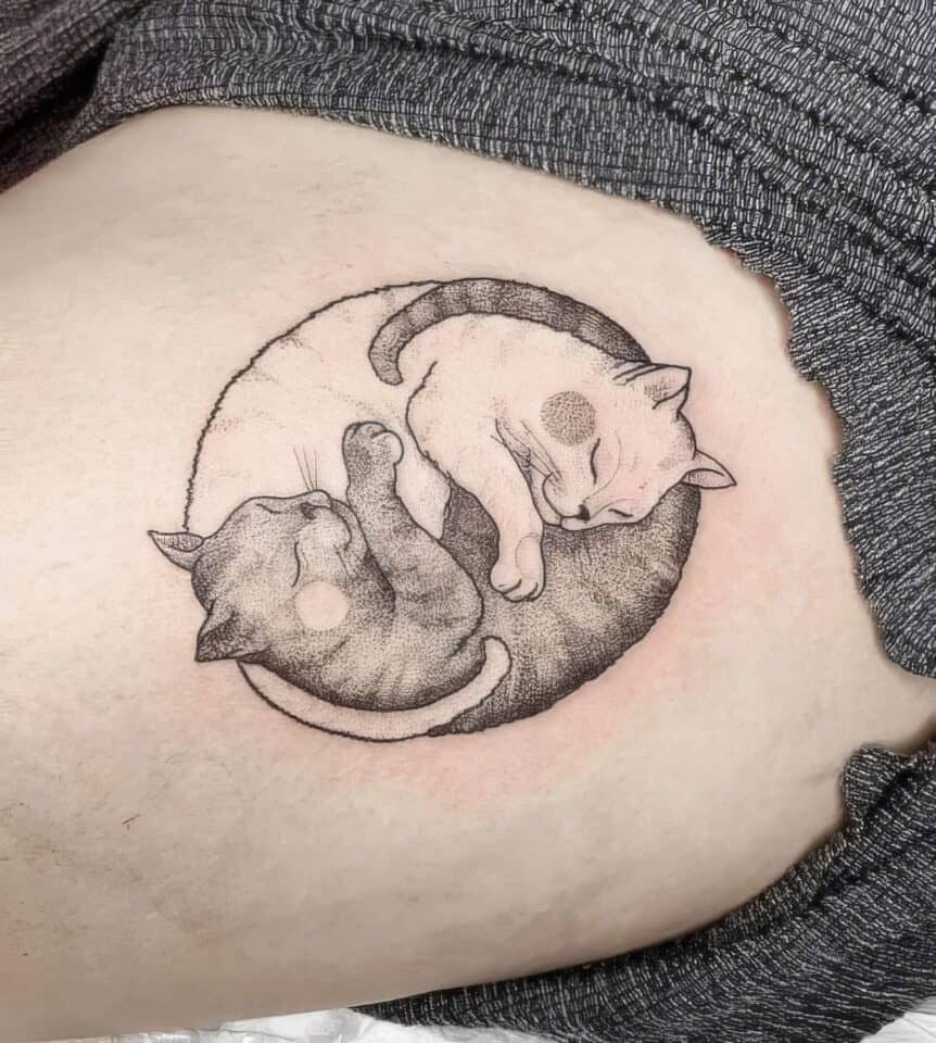 Feminine Cat Tattoos 165