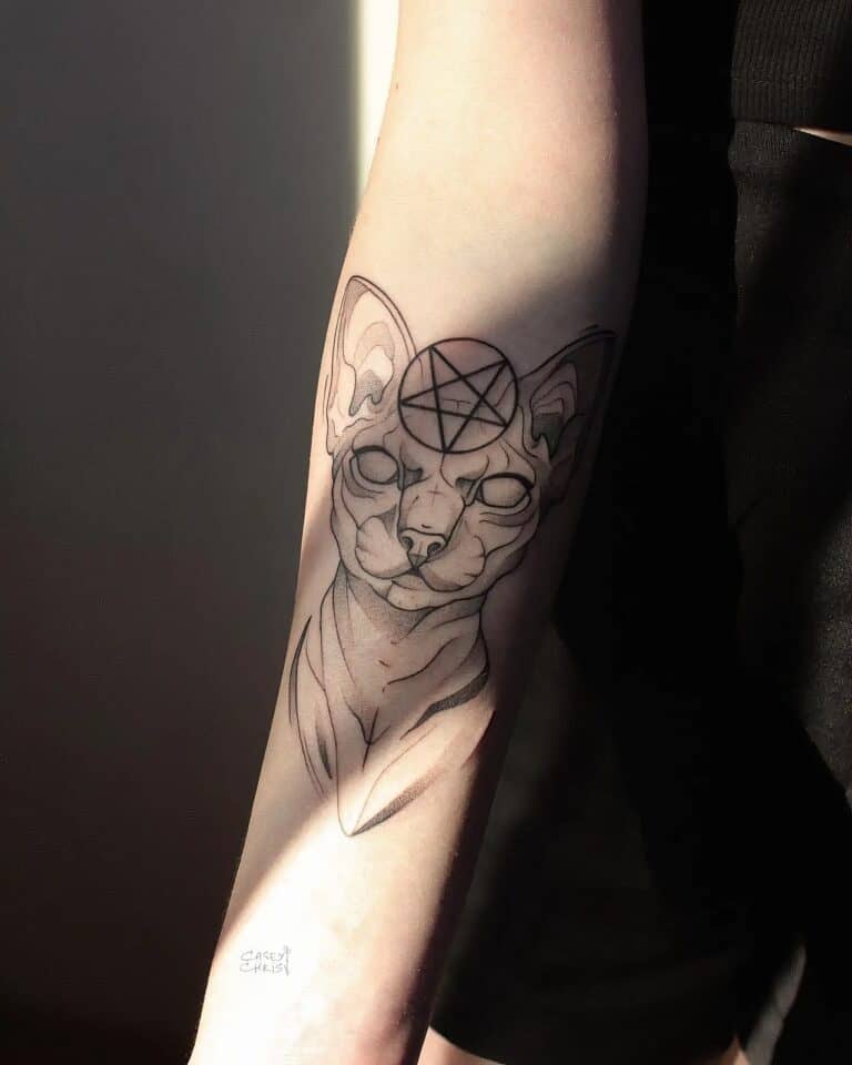 Feminine Cat Tattoos 17