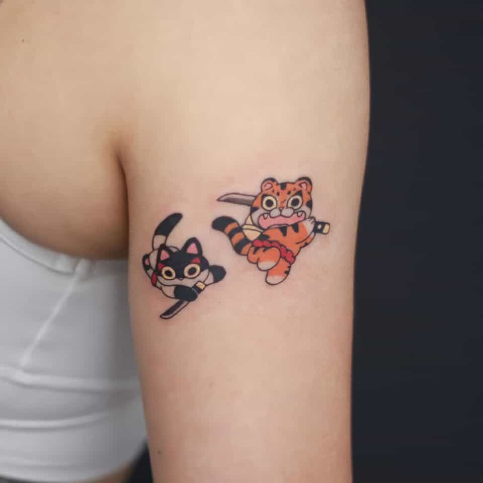 Feminine Cat Tattoos 2