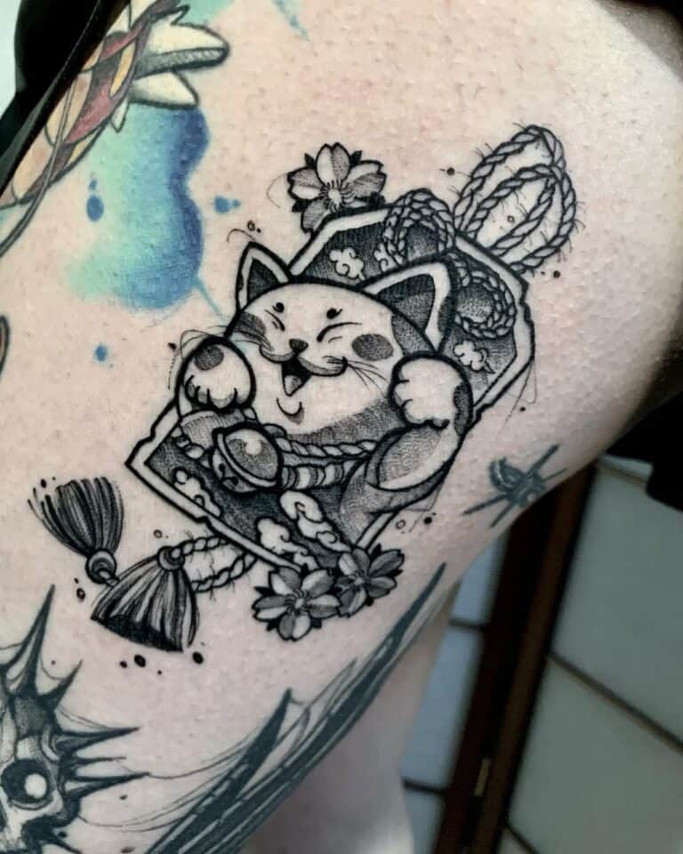 Feminine Cat Tattoos 23