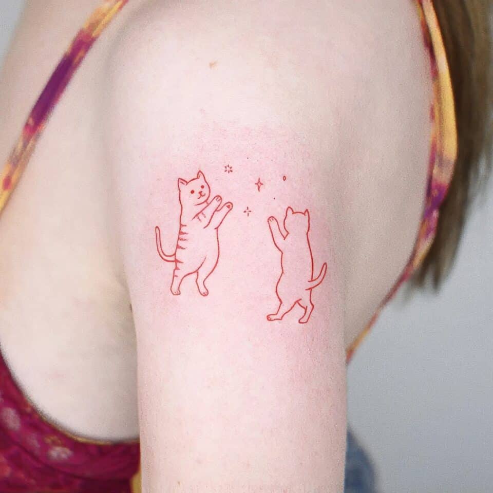 Feminine Cat Tattoos 25