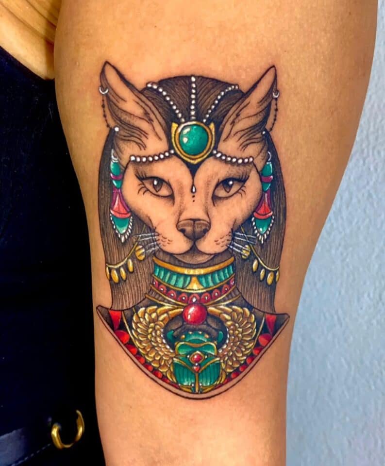 Feminine Cat Tattoos 26