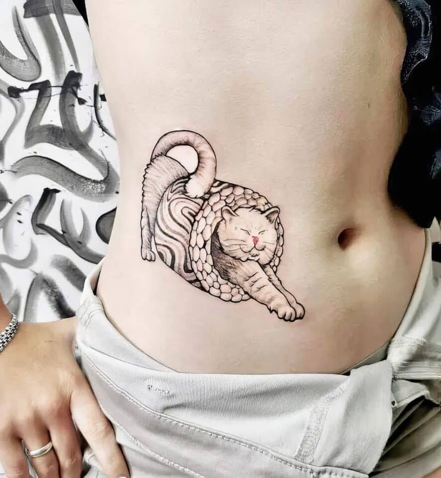 Feminine Cat Tattoos 38